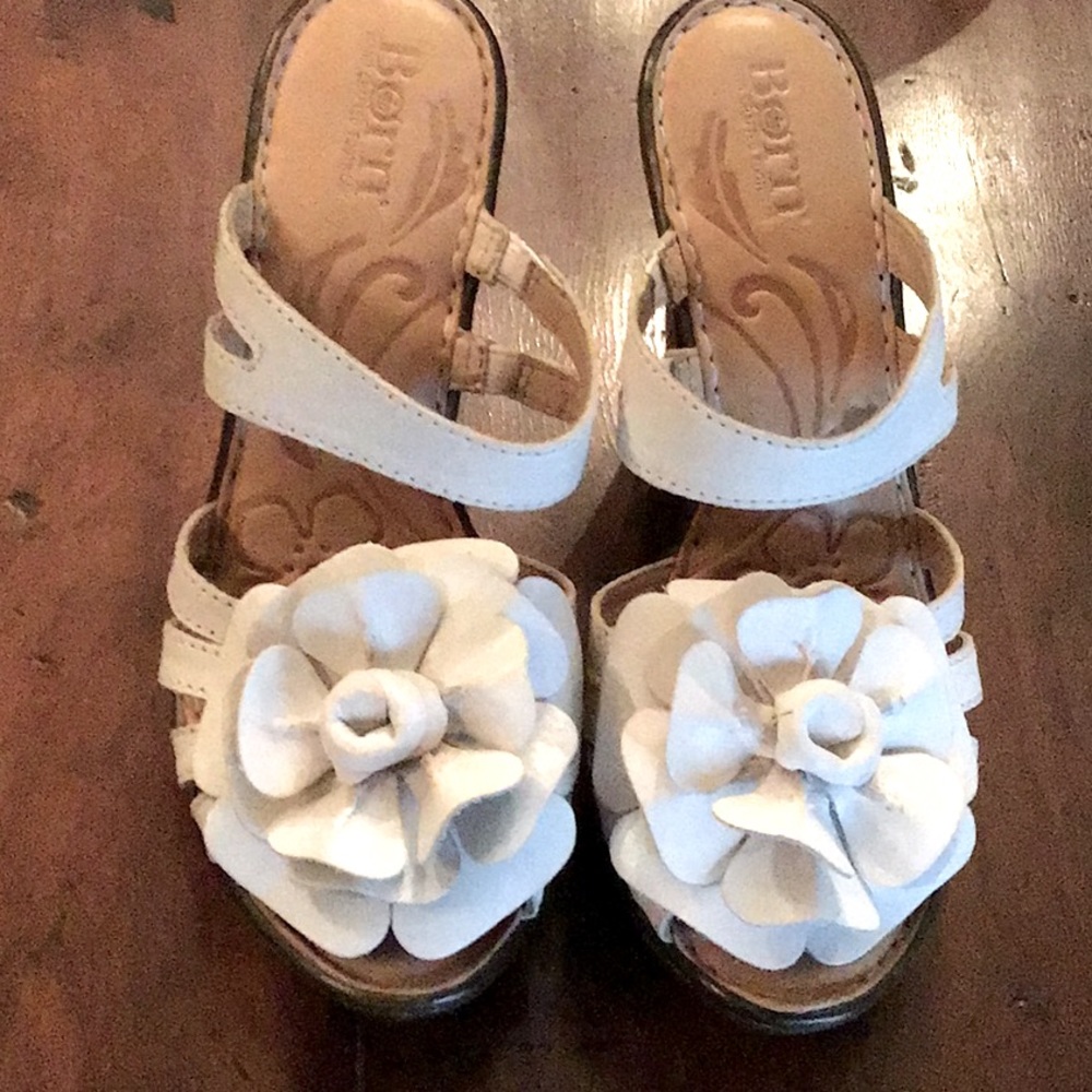 Beautiful Born Leather Flower Sandals